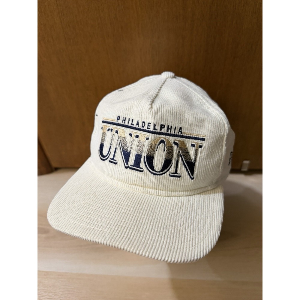 Men's New Era Gray Philadelphia Union Corduroy Golfer Adjustable Hat Snake Ivory